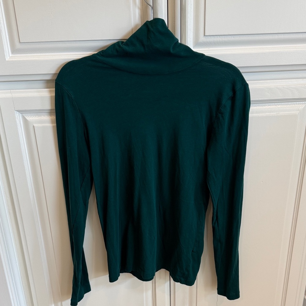 J. Crew Dark Green Turtleneck Top
